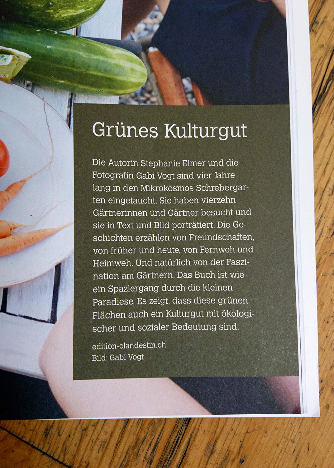 Grünes Kulturgut. Buchhinweis Echt Magazin Sommer 2019