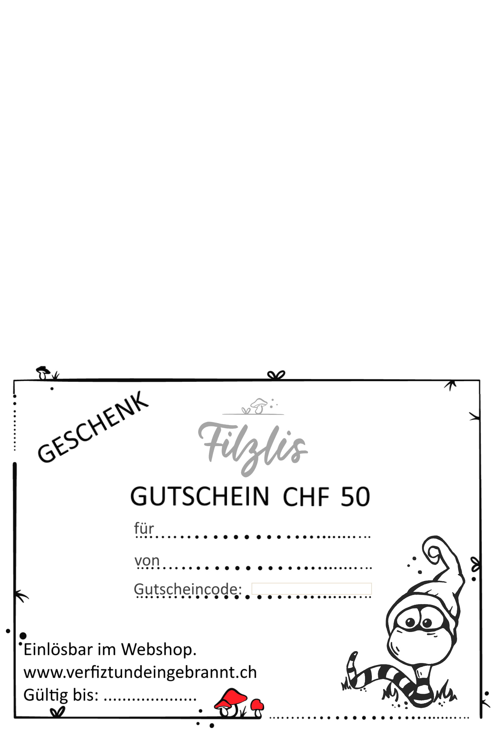 Gutschein "Filzlis" CHF 50.--