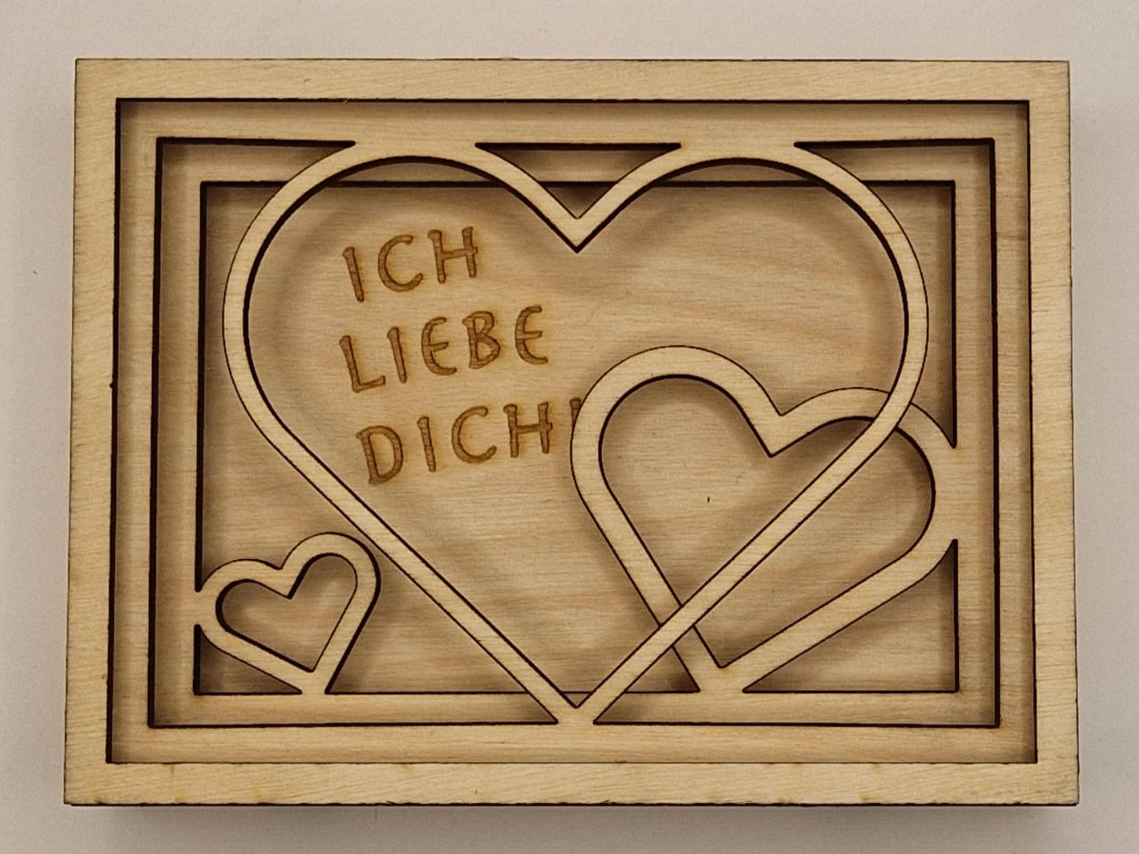 3D Karte - Ich liebe dich!