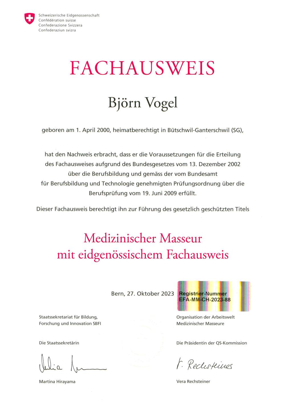 Fachausweis