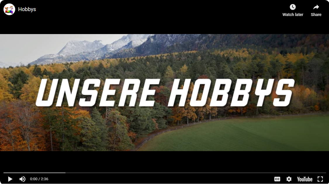 Unser Forschungsvideo zum Thema "Hobbys" für die Saison 2023/2024