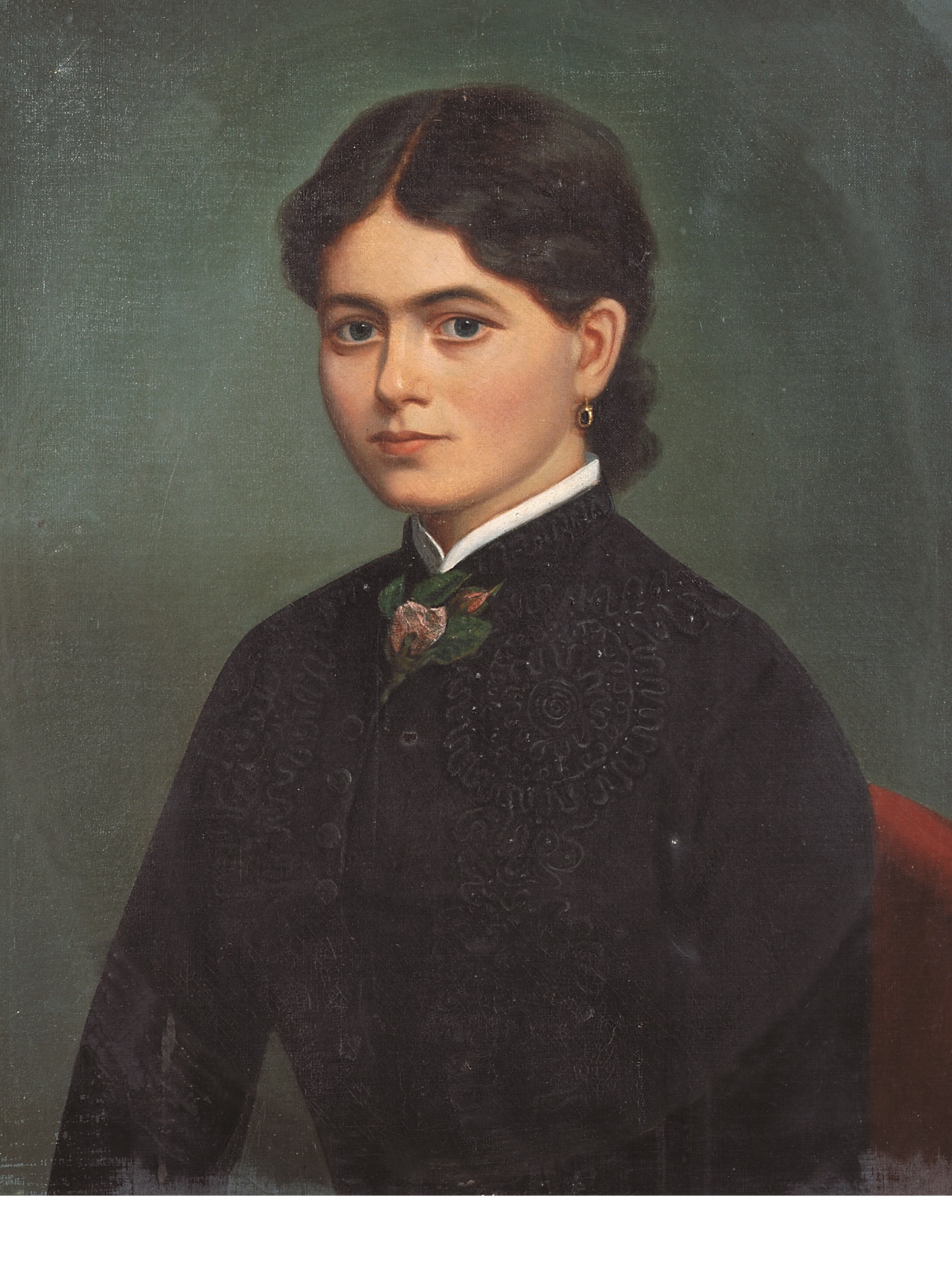 Elisa Hoepli-Häberlin, ca. 23jährig, um 1872 (Öl auf Leinwand).
