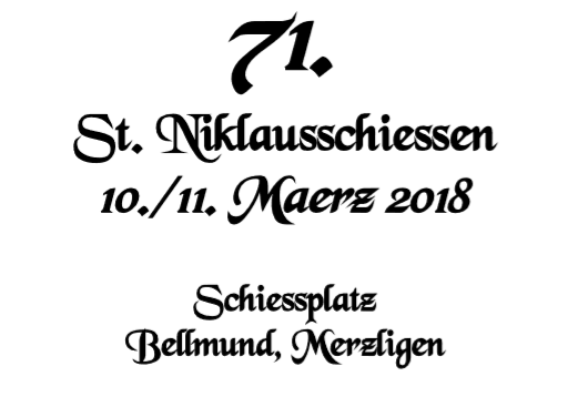 71. St. Niklausschiessen 2018