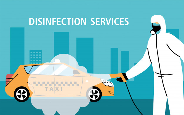 Die Taxi-Desinfektionsdienste gewährleisten saubere und sichere Fahrten für Passagiere.