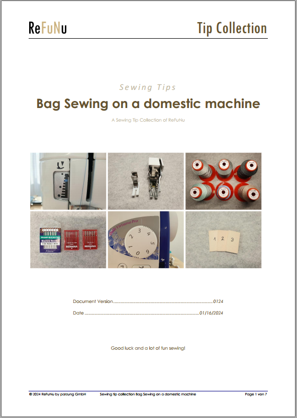 Bag Sewing on a domestic machine