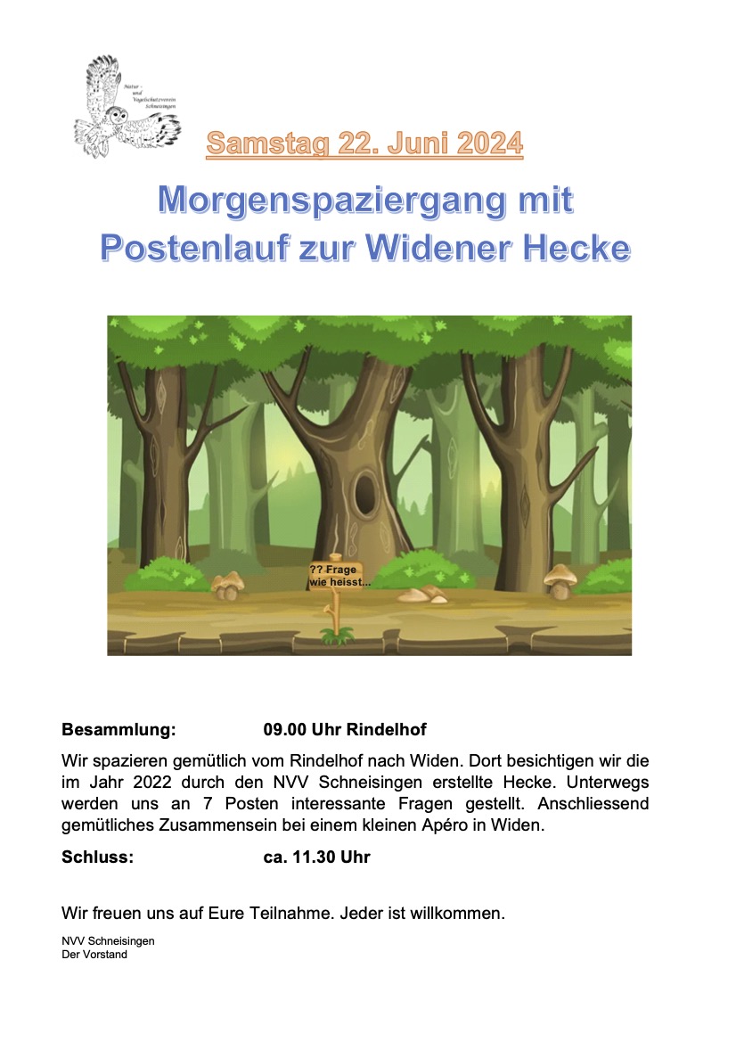 Flyer Morgenspaziergang