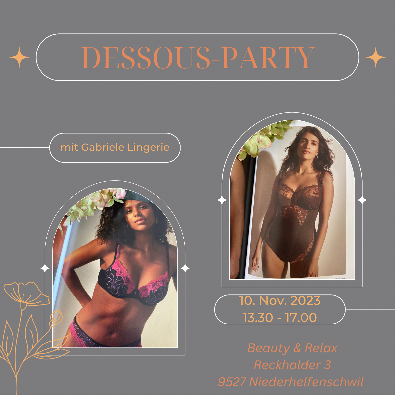 Nächste Dessous Party am 10. November von 13.30 bis 17.00