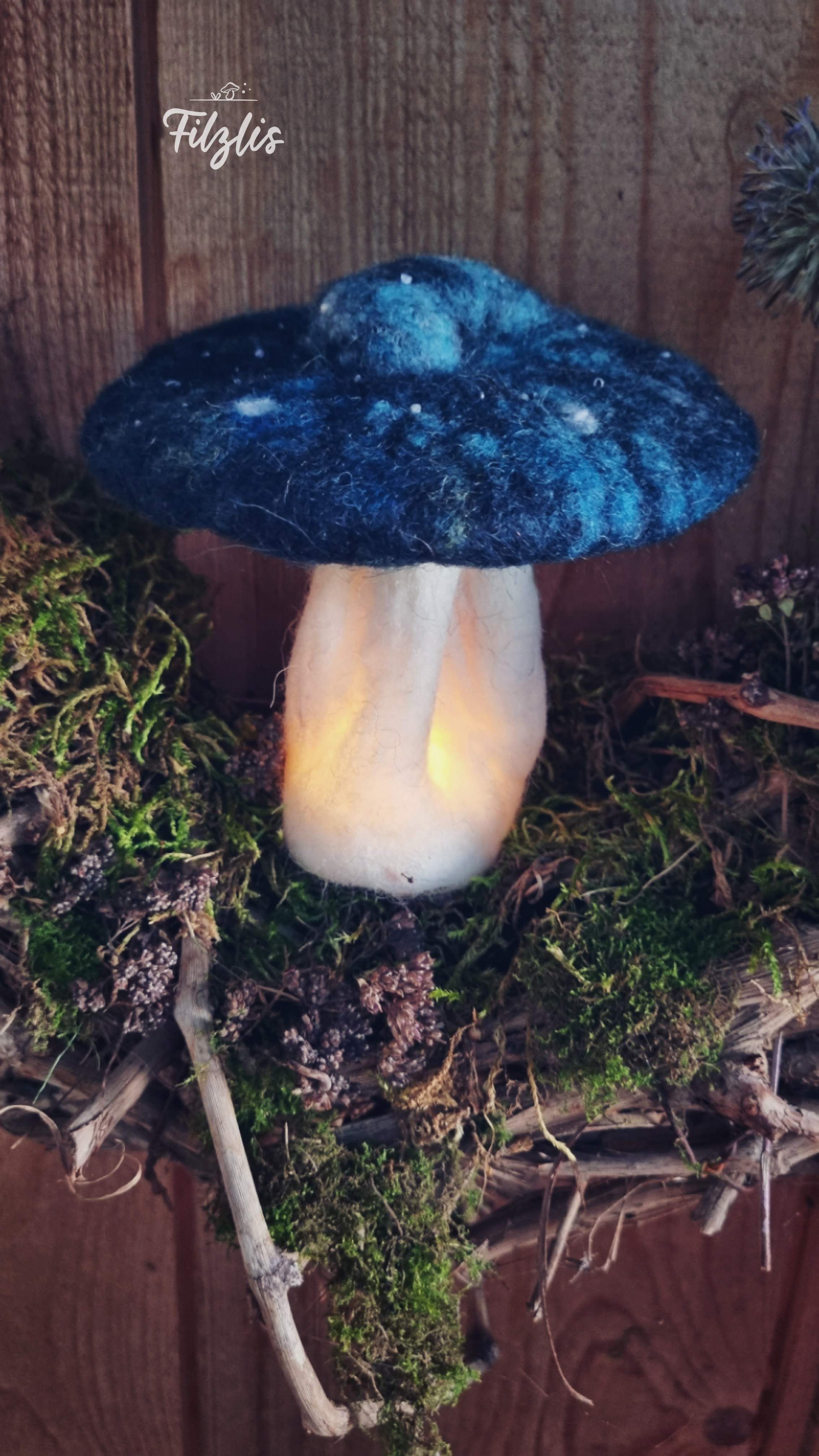 Nachtlicht Mushroom Galaxy blue