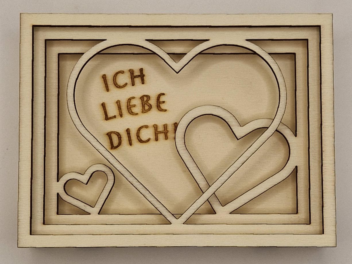 3D Karte - Ich liebe dich!