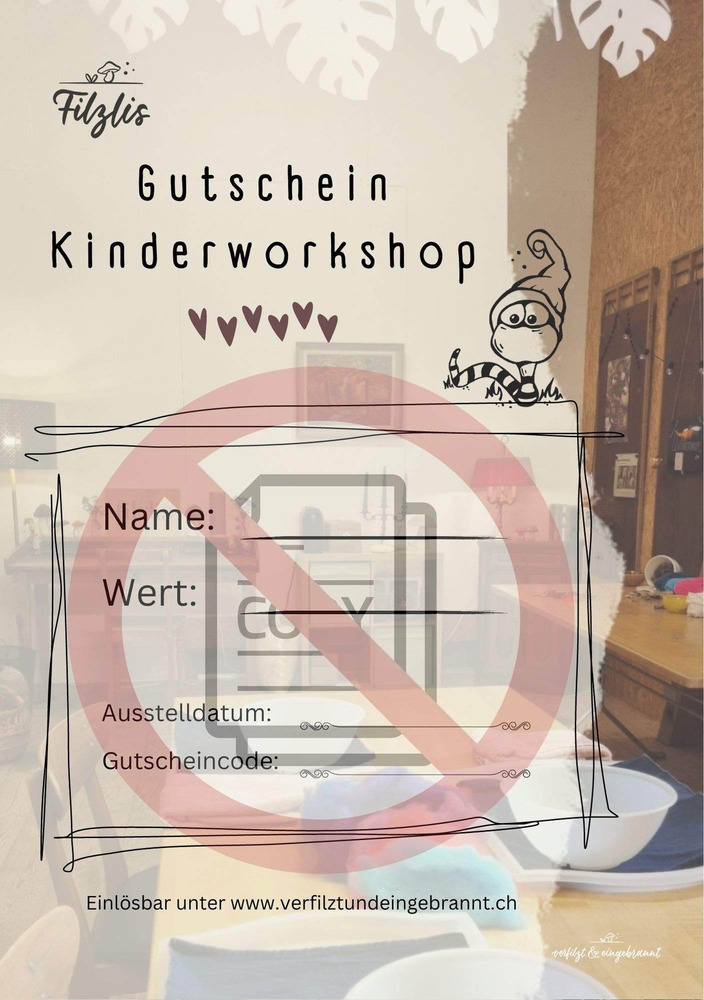 Gutscheine Filzen "Workshop für Kinder"