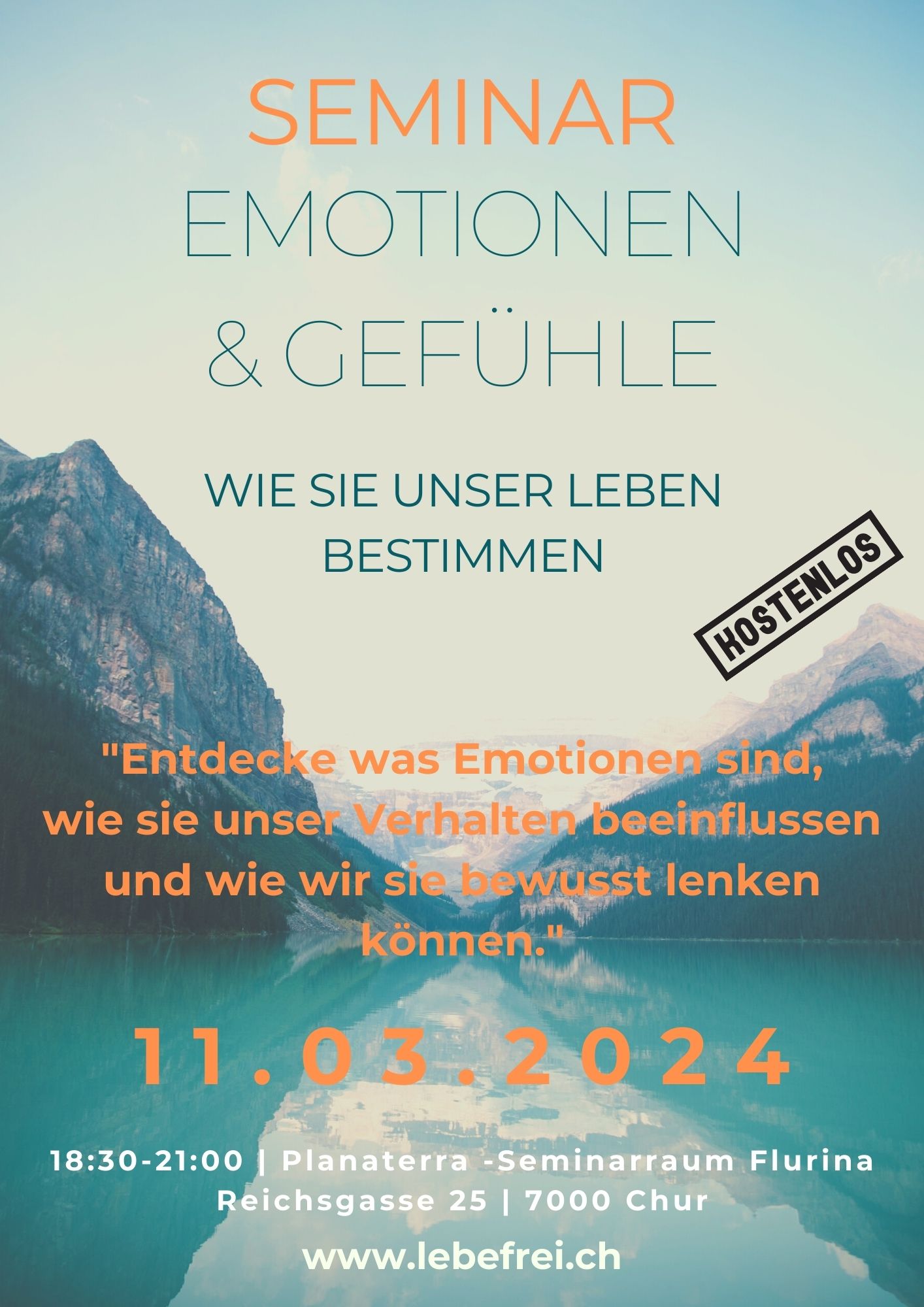 Kostenloses Seminar am 11. März 2024: Entdecke deine Welt der Emotionen und Gefühle!