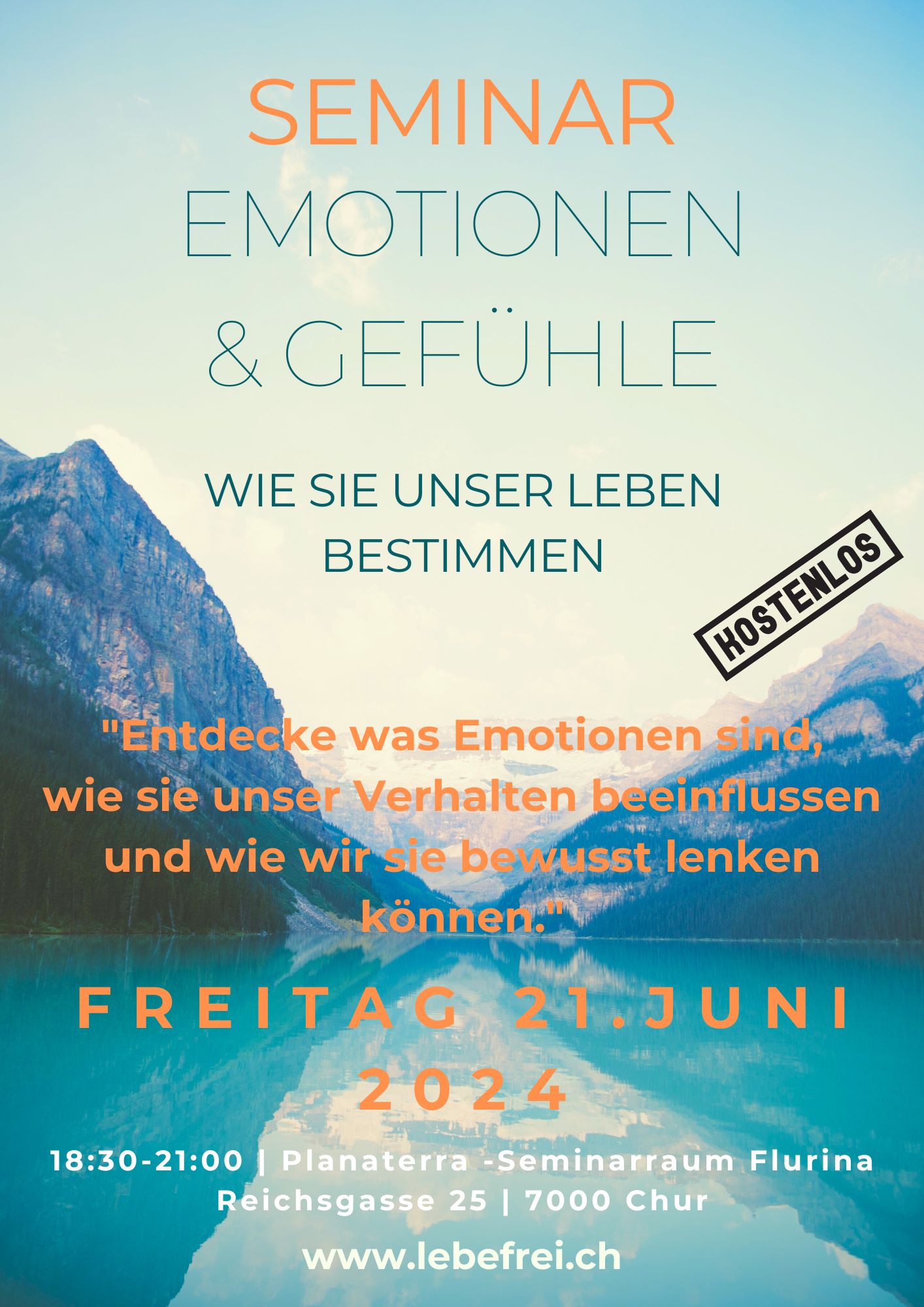 Kostenloses Seminar am Freitag 21. Juni 2024: Entdecke deine Welt der Emotionen und Gefühle!