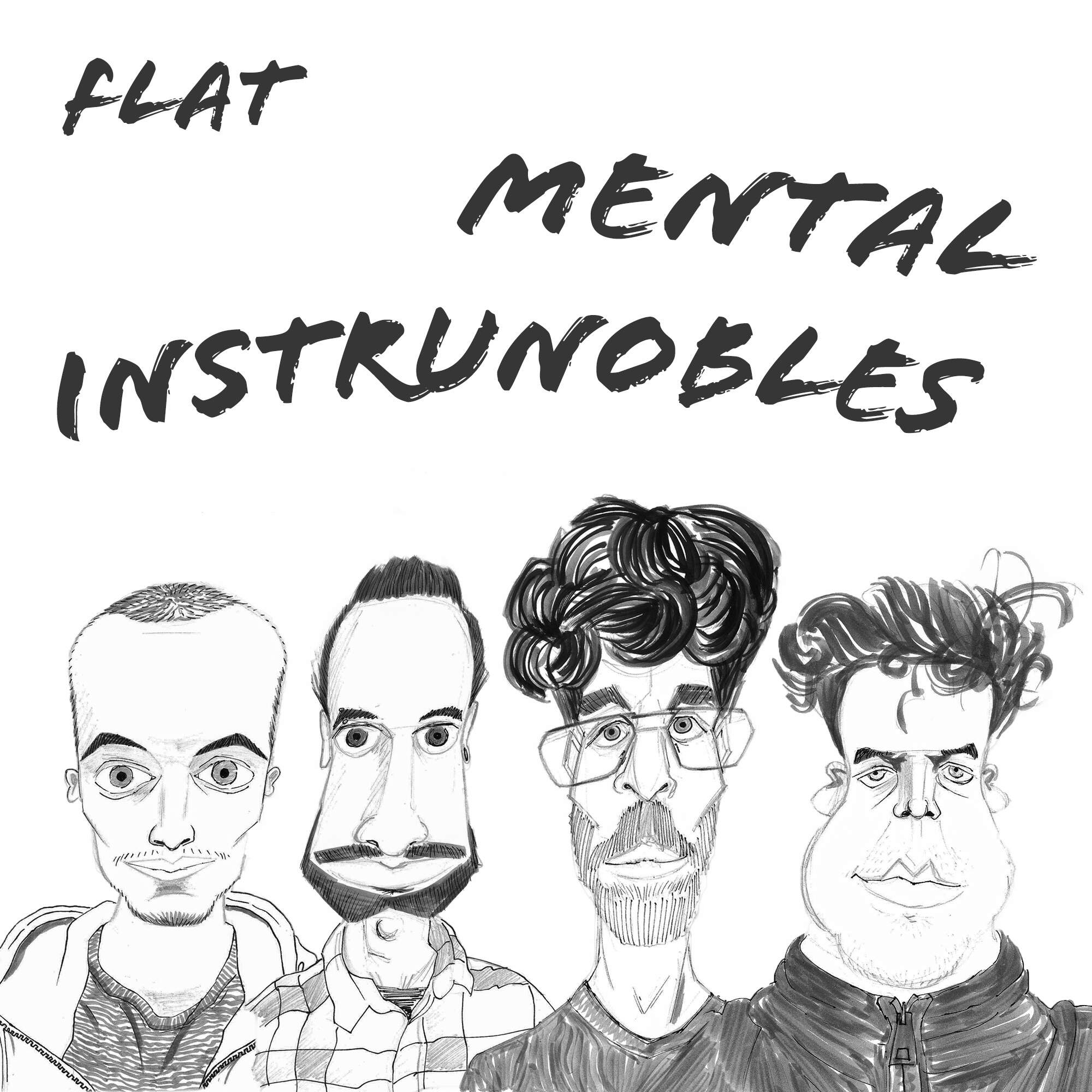 cover art of the 2021 album mental instrunobles by Flat.
