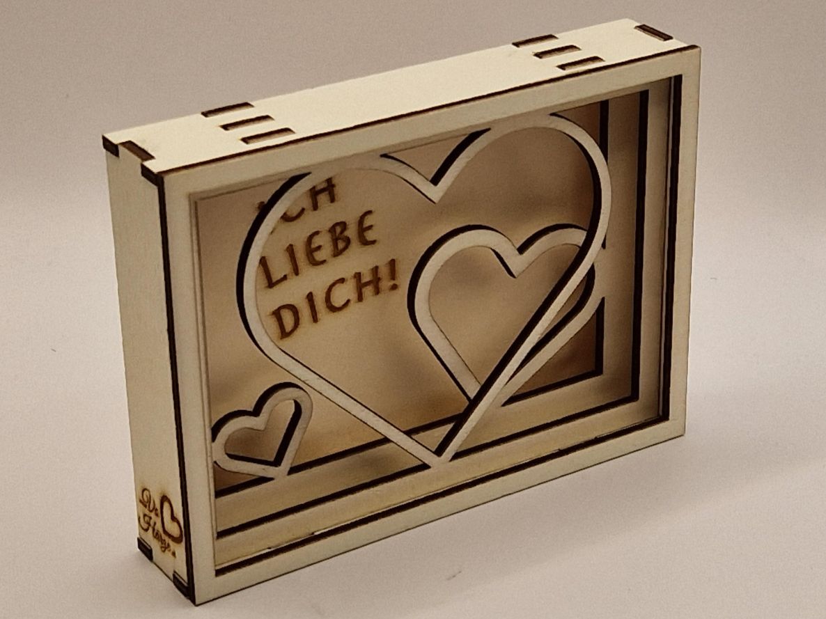 3D Karte - Ich liebe dich!