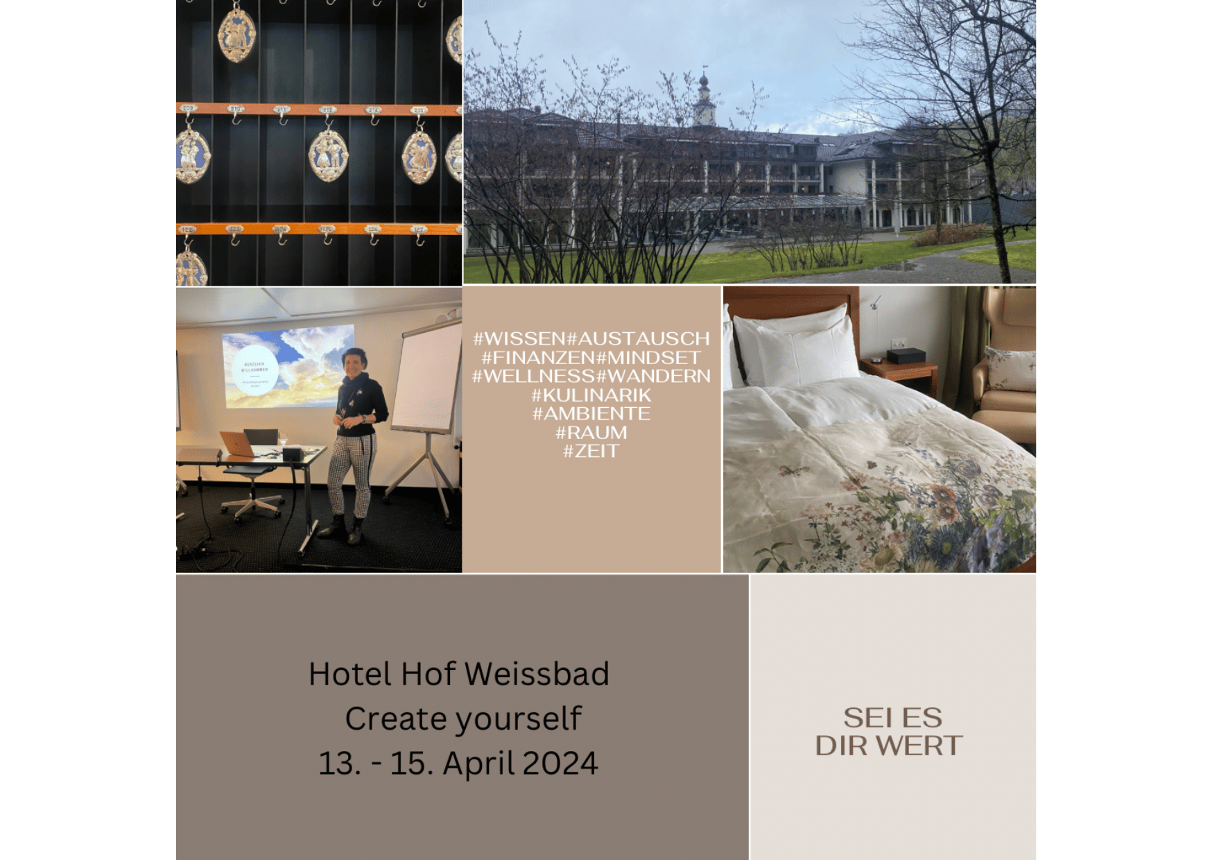 Create yourself Workshop vom 13. - 15. April 2024 im Hotel Hofweissbad für Ladies und Herren