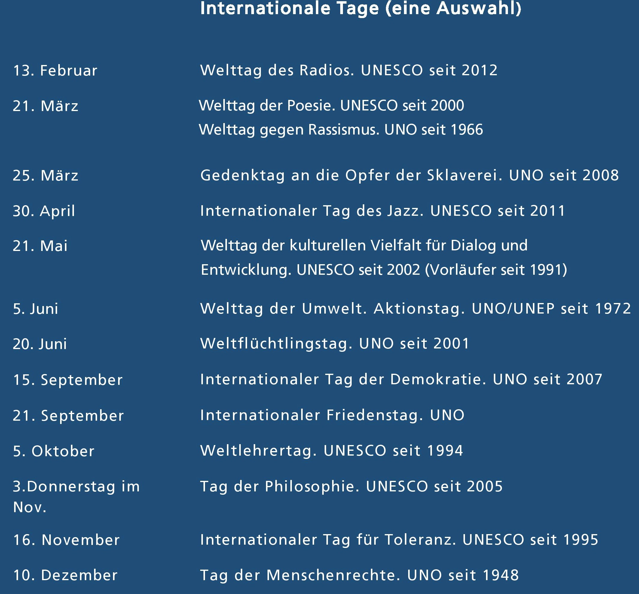 Internationale Tage  UN JPG-Listejpg